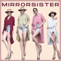 ?️Mirrorsister #00131.3 เสื้อเชิ้ตยาวทรงเก๋ เสื้อเชิ้ต เสื้อตัวยาว เสื้อเชิ๊ตตัวยาว เสื้อสวย เสื้อน่ารัก