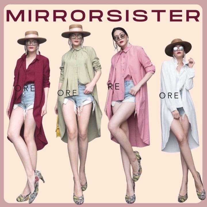 mirrorsister-00131-3-เสื้อเชิ้ตยาวทรงเก๋-เสื้อเชิ้ต-เสื้อตัวยาว-เสื้อเชิ๊ตตัวยาว-เสื้อสวย-เสื้อน่ารัก