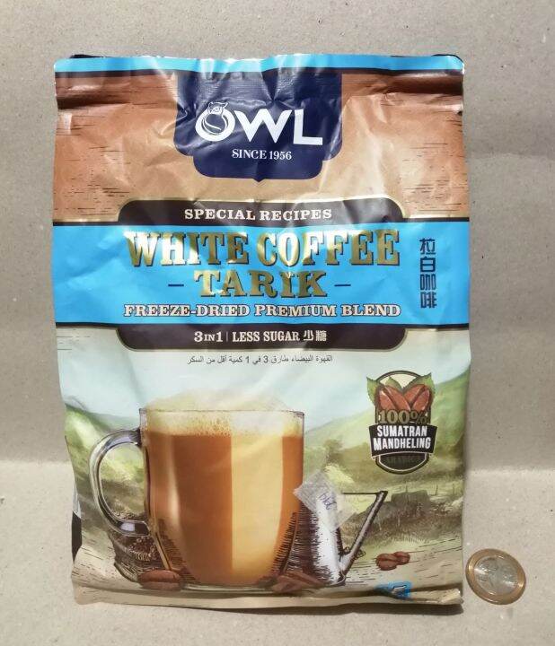 Owl White Coffee Tarik 3 in 1 Less Sugar 15 sachets Lazada PH