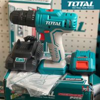 TOTAL สว่านแบตเตอรี่ ไร้สาย 20 โวลท์ (แบต 1 ก้อน + แท่นชาร์จ) รุ่น TDLI20011 ( Li-ion Cordless Drill )