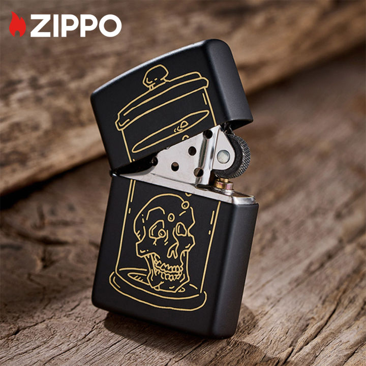 Zippo Skull In a Jar Black Matte Pocket Lighter Zippo 49575（ Lighter  Without Fuel Inside Lazada PH