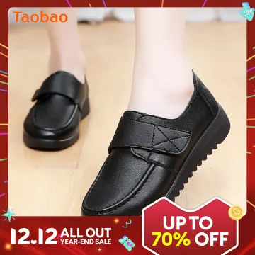 All black comfortable hot sale work shoes