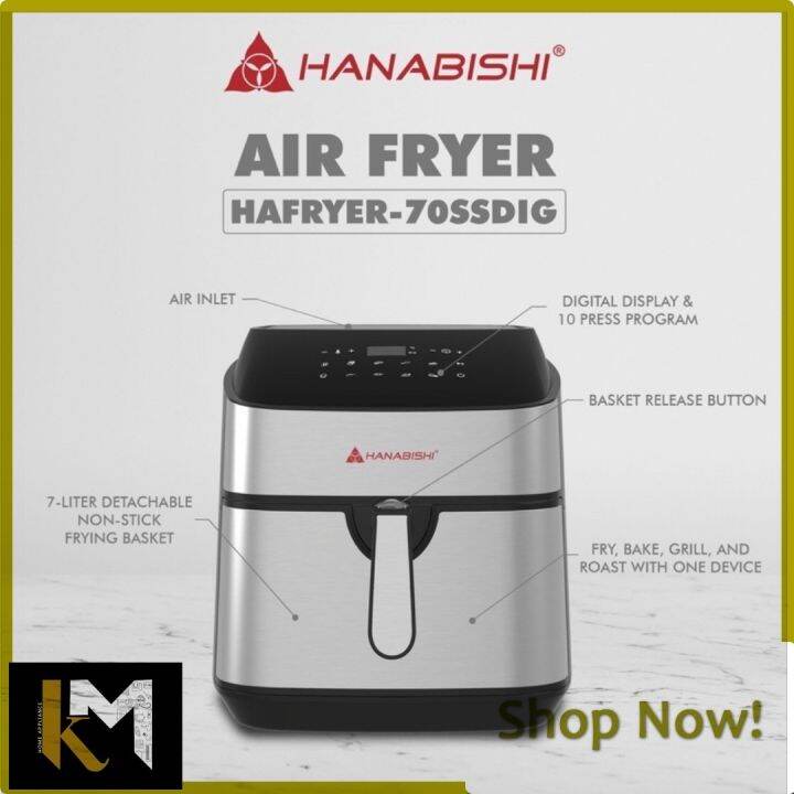 Hanabishi Digital Air Fryer 7L HAFRYER 70SSDIG Lazada PH