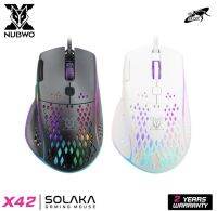 NUBWO-X X42 SOLAKA เมาส์เกมมิ่ง  ไฟสวยสุดๆ มีสองสี (ดำ/ขาว) (รับประกันศูนย์ 2 ปี)