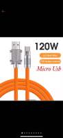 120W 6A Liquid ซิลิโคน Super Fast ChargeสำหรับXiaomi Huawei Samsung Micro USB สายข้อมูล Bold MicroUSB