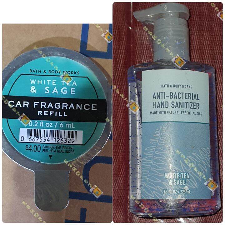 bath and body works white tea and sage antibacterial hand sanitizer