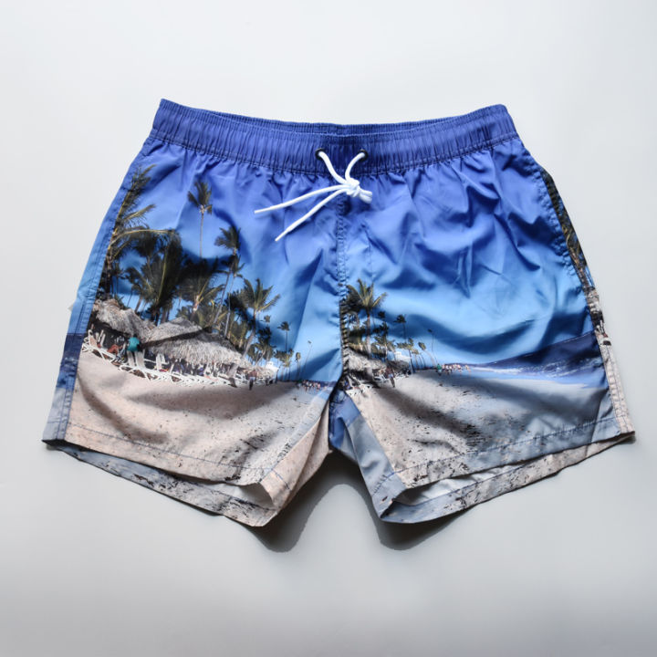 xi-bin-seobean-กางเกงชายหาดพิมพ์ลายแห้งเร็วกางเกงว่ายน้ำผู้ชายกางเกงขาสั้นลำลองสำหรับว่ายน้ำริมทะเลอ่อนนุ่มบางเบา