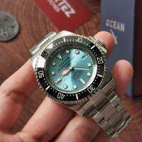 นาฬิกา OceanX SMS1085 (รุ่นเข็มสายฟ้า กับตัวเรือน Deepsea หน้าปัดสี Ice Blue)