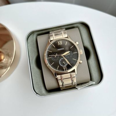 ✨ของแท้100%✨ นาฬิกาข้อมือ FOSSIL  Fenmore Midsize Multifunction Gold-Tone Stainless Steel Watch BQ2366
