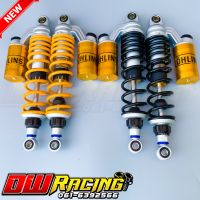 โช๊คเวฟ OHLINS โอลินสีดำและเหลือง ขนา330มิล งานประกอบแท้งาน50a ปรับระดับความแข็งความนุ่มได้ โช็คระบบน้ำมันแก๊ส ใส่Wave/Dreamได้ทุกรุ่น ไม่ต้องปาดบังโซ่