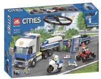 ตัวต่อเลโก้ Compatible with Lego City Group Police Helicopter Transporter 60244 Boy Puzzle Assembled Building Block Toy 11531