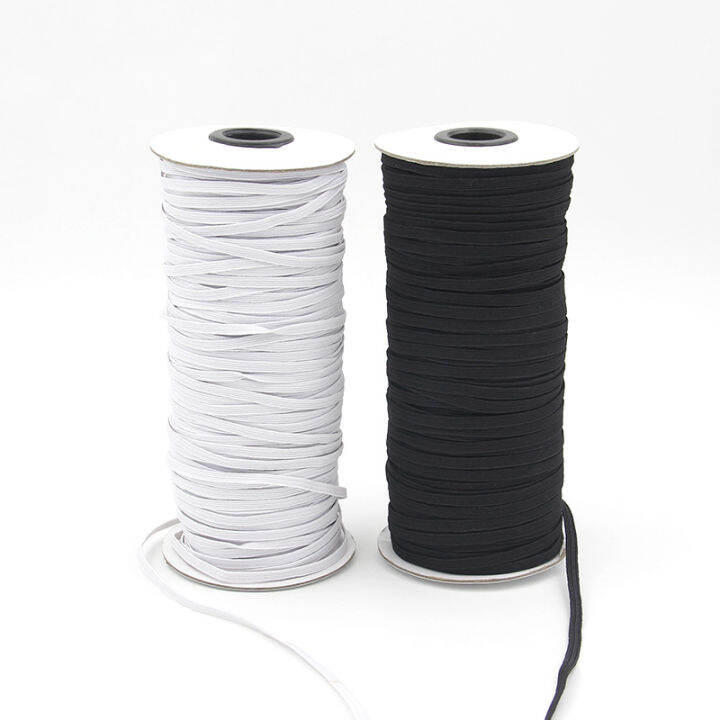 Thin, round elastic thread, black, 1500 m/ 1 roll