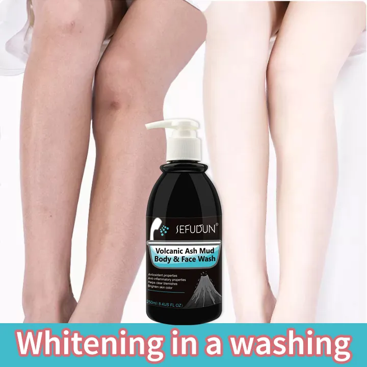 【250ML The effect is immediate】vulcanic mud whitening shower gel