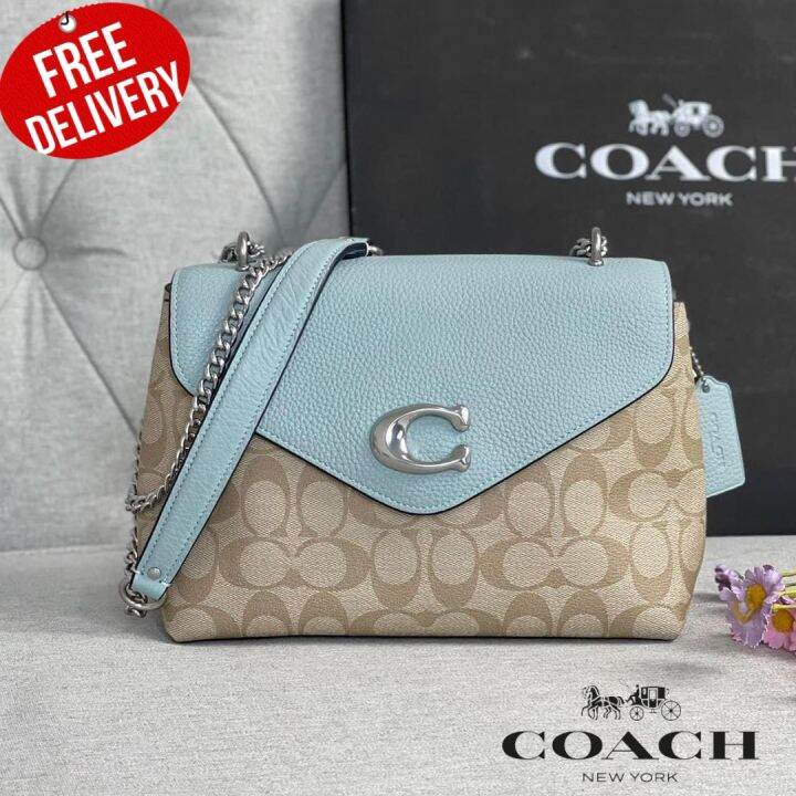 กระเป๋าสะพาย Coach TAMMIE SHOULDER BAG IN SIGNATURE CANVAS (COACH C6784