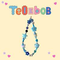 Telebob ✨?? สายคล้อง,ที่ห้อยมือถือ พร้อมส่ง ลายดอกไม้น่ารัก หลากสี สไตล์เกาหลี ถูกที่สุด