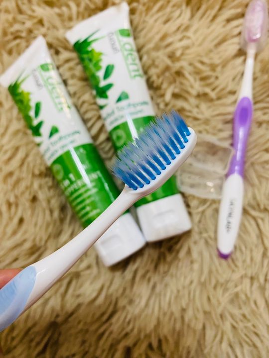 ซื้อคู่ถูกกว่า-ยาสีฟัน-4-หลอด-แปรงสีฟัน-4-ด้าม-d-dent-ดีเด้นท์ยาสีฟันสมุนไพรไพร-แปรงสีฟัน-skynlab