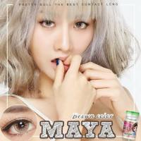 คอนแทคเลนส์ Mini Maya สีเทา/ตาล Gray/Brown มีค่าสายตา (0.00)-(-4.00)