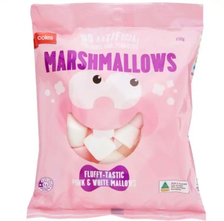 Coles Mashmallows โคลส์มาร์ชแมลโลว 150 กรัม