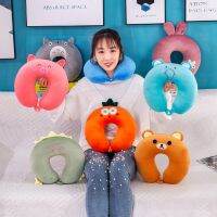 Warm การ์ตูนกับหมอนรองคอดีไซน์กระดุม หมอนงีบ หมอนข้างในรถ cute neck pillow