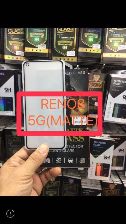 oppo-reno8-5g-ออป-โป้-ฟิล์มกันริยฟิล์มกระจกกันรอยฟิล์มกันหน้าจอ-หิล์มกระจระจกกันรอยเต็มจอขอบดำแบบด้าน-matte