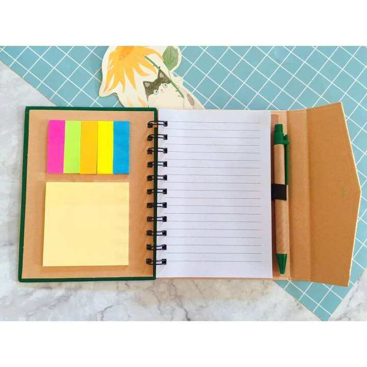 Notebook sticky notes ballpen 3in1 Set Lazada PH