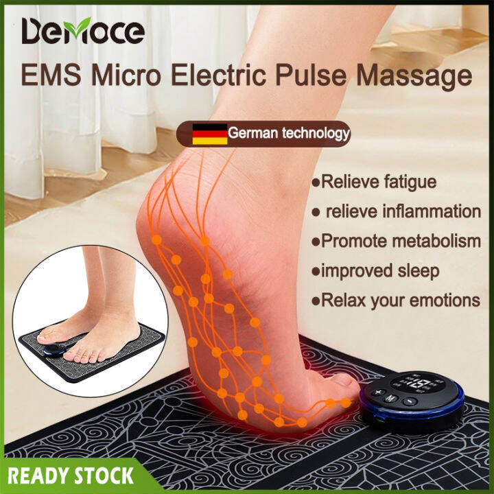 DeMoce EMS Foot Massager Pad Relief Feet Muscle Fatigue Foldable Foot