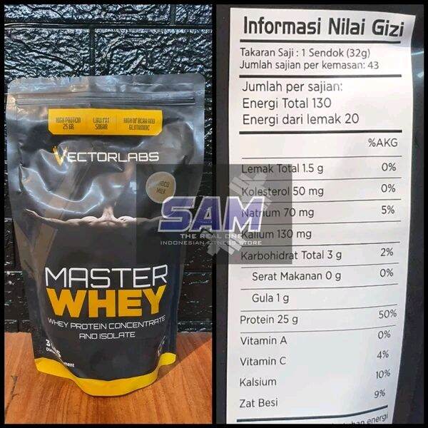 Suplemen Fitness VECTORLABS Master Whey 3 lb Malang Protein | Lazada