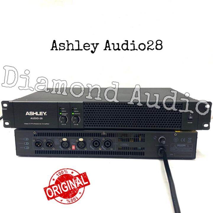 Power Amplifier Ashley Audio 28 Original Ampli 2 Channel Class D Ashley