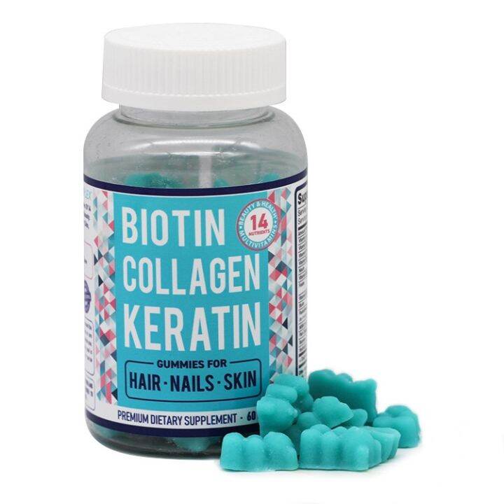 🐻gummy Bear 🐻biotin Collagen Keratin For Hair Nail Skin 🔴60tables🔴 Lazada 7010