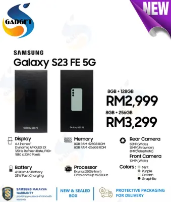 Samsung Galaxy S23 FE 8GB + 256GB – Original Malaysia Set – Satu Gadget  Sdn. Bhd.