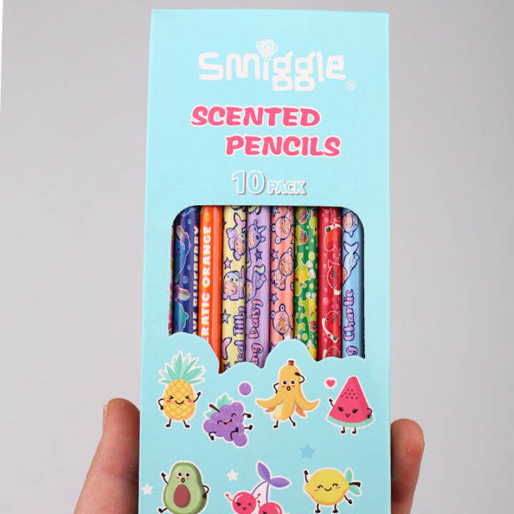 ดินสอ-hb-สำหรับนักเรียนประถมดินสอสีลายการ์ตูน-smiggle-ออสเตรเลียบรรจุกล่องกระดาษของขวัญ