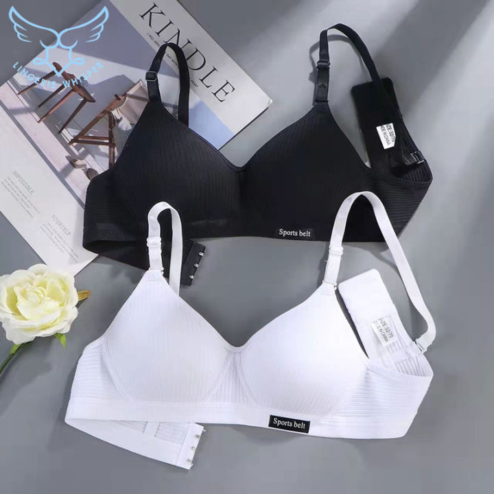 Free Shipping】AB Cup Bra for Women Wireless Comfort Breathable V Brassiere  Push Up Lingerie Cotton Underwear Women