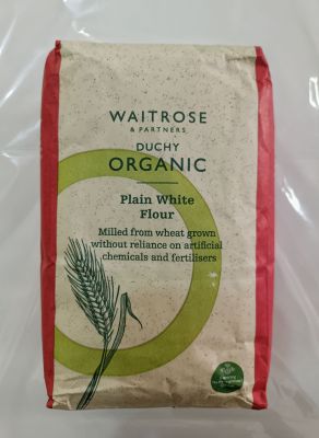 Waitrose Duchy Organic
Plain White Wheat Flour 1.5 kg.