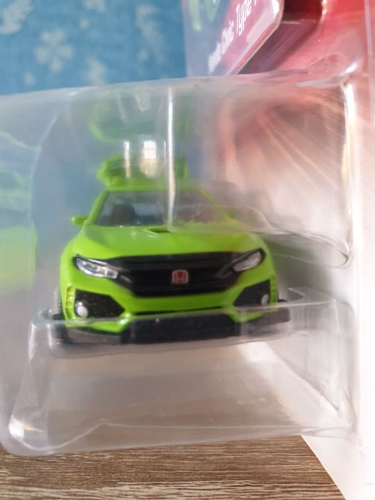 โมเดลรถเหล็ก-majorette-honda-civic-type-r-series-honda-civic-type-r-220c-9-green-สีเขียว-สีเขียวอ่อน-เปิดท้ายรถได้-โมเดลรถสะสม