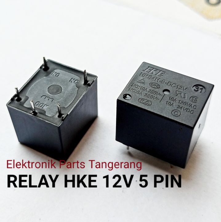 RELAY HKE 12V 5PIN RELAY 12VOLT 5 PIN RELAY 12 VOLT 5 KAKI RELAY 12 V