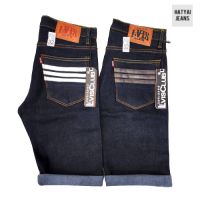 กางเกงยีนส์ขาสั้น ผ้ายืด แถบหนัง Lvis Jeans(S99,S100)​ Size.28-36