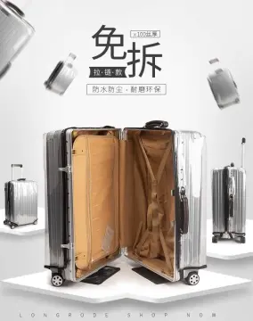 off-white bares your belongings in transparent rimowa luggage collection