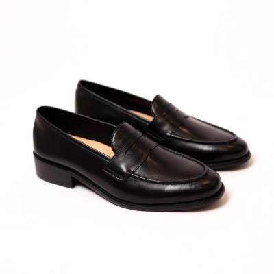 MARS PEOPLES - Unlined Penny loafers No.3 สีดำ black