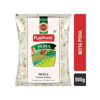 Rajdhani Mota Poha 500g   (Thick Poha / Coarse Rice Flakes)