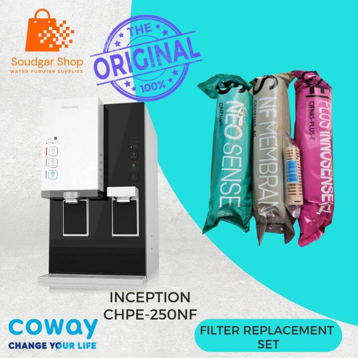 100 Original Coway Filter Replacement Set for INCEPTION CHPE250NF