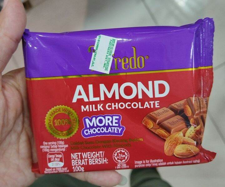 ALFREDO ALMOND MILK CHOCOLATE 100G Lazada PH