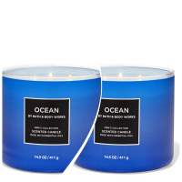 เทียนใหญ่ BATH &amp; BODY WORKS Candle 3 wick ocean ขนาด 411 g.