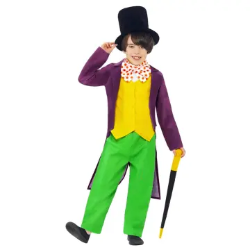 Charlie and the Chocolate Factory Willy Wonka Johnny Depp Cosplay Costume  Suit 