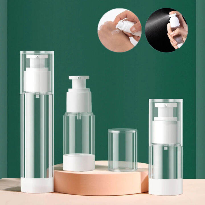 15ml 30ml 50ml Portable Vacuum Airless Pump Spray Lotion Bottle/ Clear ...