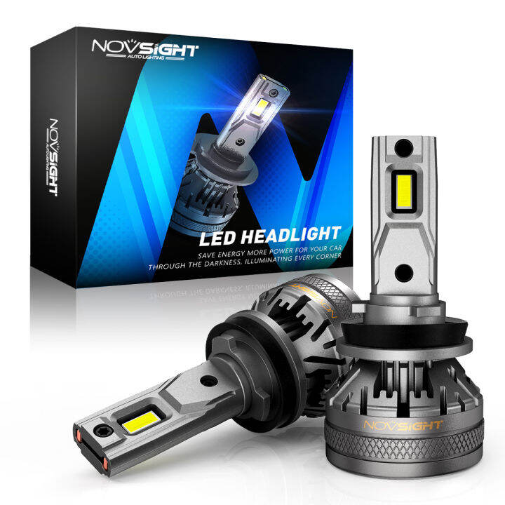 Novsight N37 H11 H8 H9 H16JP LED Headlight Bulb Kit 120W 22000LM 6500K ...