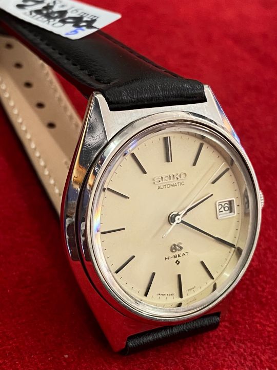 seiko-gs-hi-beat-25-jewels-automatic-ฝาหลังเหรียญทอง-ตัวเรือนทองสแตนเลส-นาฬิกาผู้ชาย-มือสองของแท้