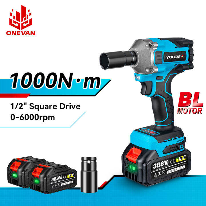 1000N.m Brushless Electric Impact Wrench Cordless Wrench 20V Car Wheel