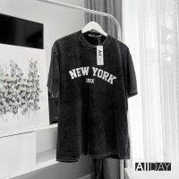 เสื้อวินเทจ ผ้าพรีเมี่ยมแท้100% สกีนลายNEW YORK✅ใส่ได้ทั้งชายและหญิง