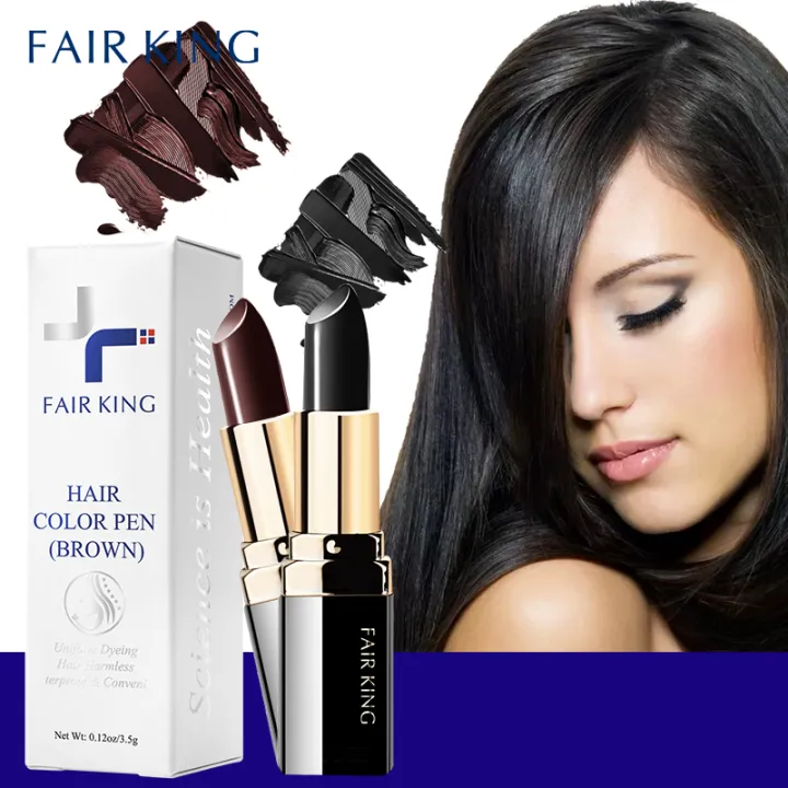 FAIR KING One-Time Hair Dye Instant Brown Root Coverage Hair Color Modify  Cream Stick Temporary Cover Up White Hair Colour Dye Treatments | Lazada PH