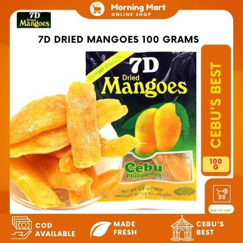 7D Dried Mangoes 100 grams Cebu's Best Delicacy and Pasalubong Made